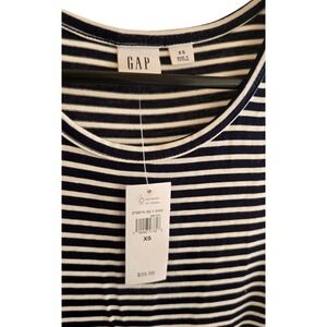 NWT‎ Retail $39 Gap Swing Dress   Black & White Striped Sleeveless SZ S  #170